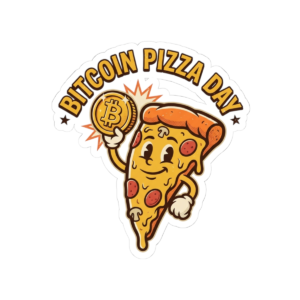 Bitcoin Pizza Day Sticker — Kiss-Cut Vinyl