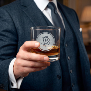 Original Bitcoin Whiskey Glass — 10.5oz Engraved