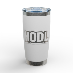 HODL Bitcoin Tumbler — 20oz Laser-Engraved Stainless Steel