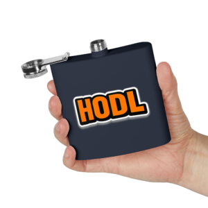 HODL Bitcoin Flask — 6oz Stainless Steel