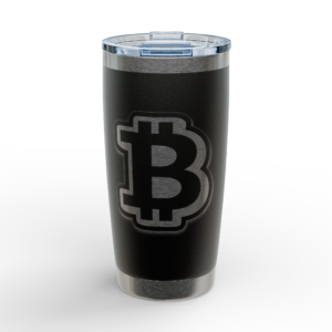 Bitcoin B Tumbler — 20oz Laser-Engraved Steel Tumbler